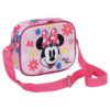 Bolsa de Traçar Quadrada Rosa 3D "Floral" - Minnie, 8445118045628