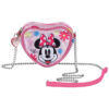Bolsa Tiracolo Pequena em Coração Rosa "Floral" - Minnie, 8445118045635