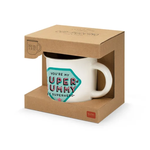 Caneca 360ml Super Mummy "Cup-Puccino" - Legami, 8052461962139