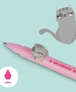 Caneta de Gel c/ Animal de Decoração (Gato) - Legami