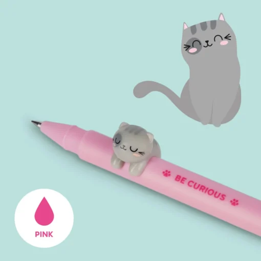 Caneta de Gel c/ Animal de Decoração (Gato) - Legami