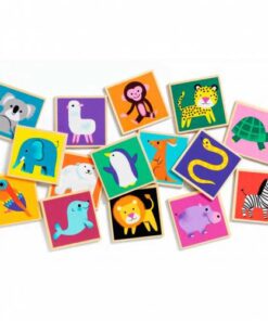 Jogo de Memória c/ Animais - Memo Wood - Djeco