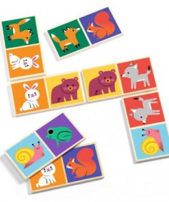 Dómino de Madeira c/ Animais - Domino Wood - Djeco