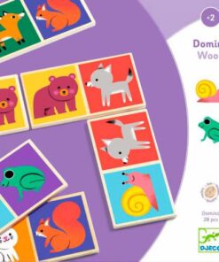 Dómino de Madeira c/ Animais - Domino Wood - Djeco