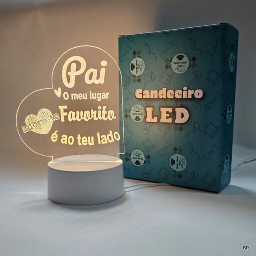 Candeeiro LED Coração - Pai