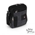 Bolsa de Traçar Preta e Cinzacom Bolsa Frontal Média "Bremen" - Man Gabol - Image 2