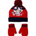 Conj. Infantil Gorro + Luvas Vermelho e Azul "Astronauta" - Tam. 48 - Mickey - Image 1
