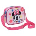 Bolsa de Traçar Quadrada Rosa 3D "Floral" - Minnie - Image 1